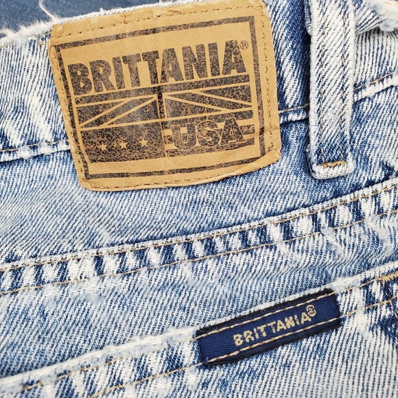 VTG 1980's Brittania Acid Wash WOMENS High Rise Blue Jeans Grunge MOM JEANS SZ30 - Picture 7 of 12